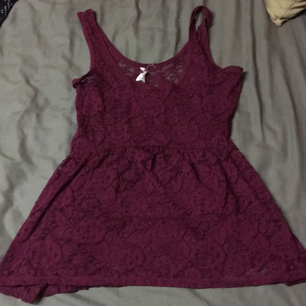 See through laced top